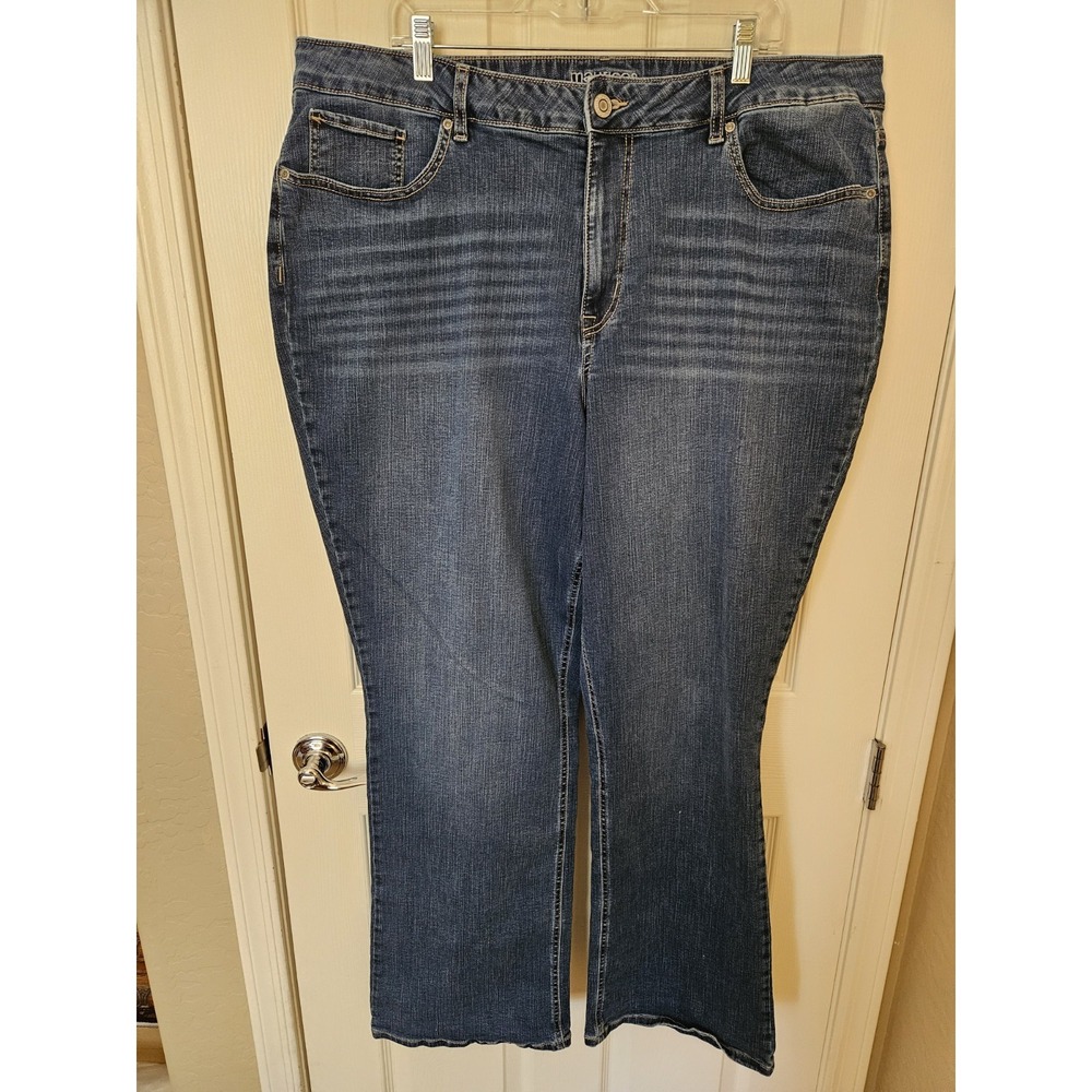 Maurices High-Rise Curvy Blue Denim Jeans, Inseam 33", Long Plus Sz. 24W